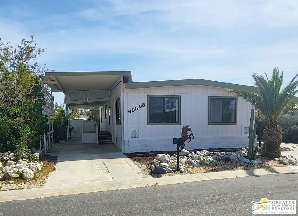 Manufactured In Park for sale at 69563 Midpark Drive, Desert Hot Springs CA featuring 2 beds and 2 baths