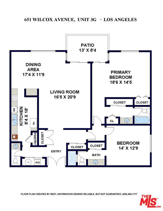 Residential for sale at 651 Wilcox Avenue 3G, Los Angeles CA featuring 2 beds and 3 baths