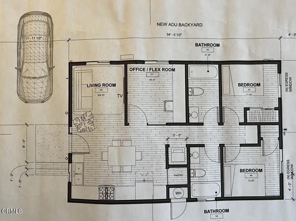 Residential Lease for rent at 1227 S G Street 2, Oxnard CA featuring 3 beds and 2 baths