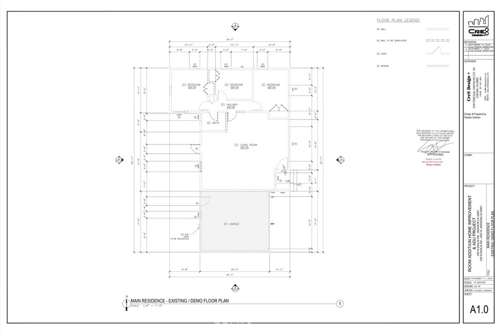 Residential for sale at 209 N Dahlia Drive, Anaheim CA featuring 3 beds and 1 bath