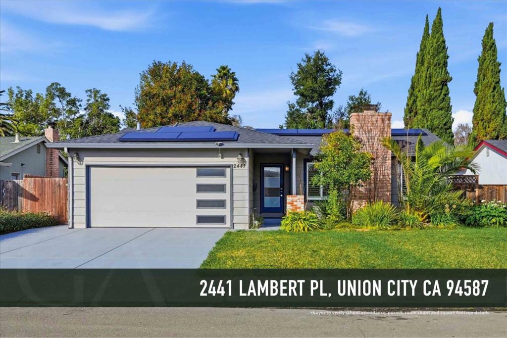 Residential for sale at 2441 Lambert Place, Union City CA featuring 4 beds and 2 baths