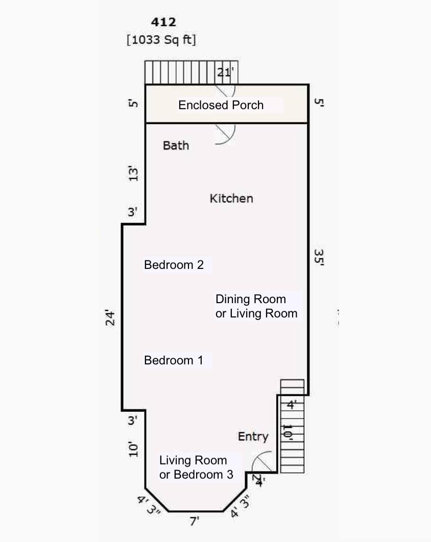 Residential Lease for rent at 412 412 Kentucky St, Vallejo, Solano County CA featuring 3 beds and 1 bath