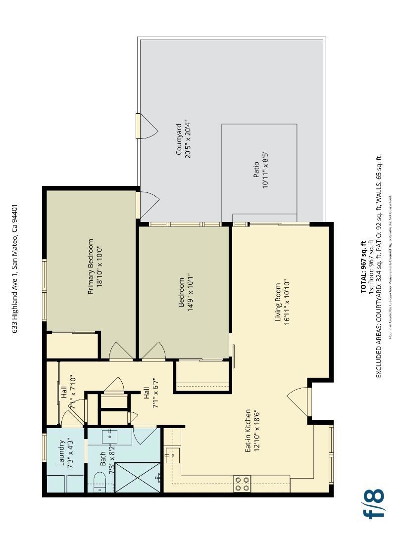 Residential for sale at 633 Highland Avenue 1, San Mateo CA featuring 2 beds and 1 bath