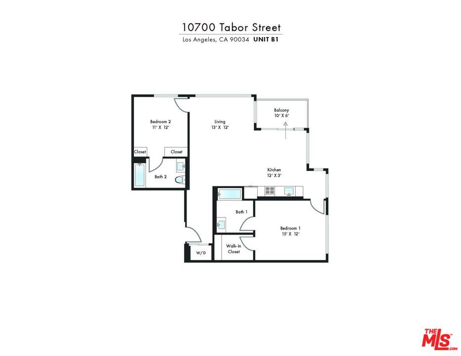 Residential Lease for rent at 10700 Tabor Street 402, Los Angeles, Los Angeles County, CA featuring 2 beds and 2 baths