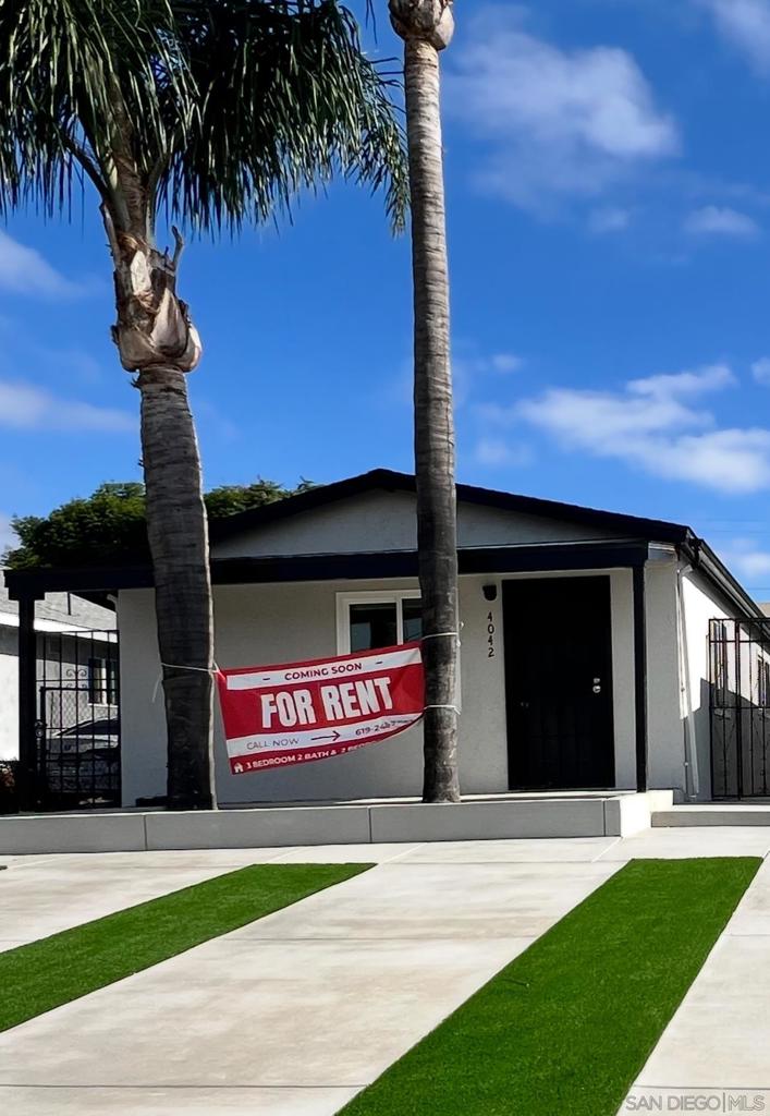 Residential Lease for rent at 4042 Eta St, San Diego CA featuring 3 beds and 2 baths