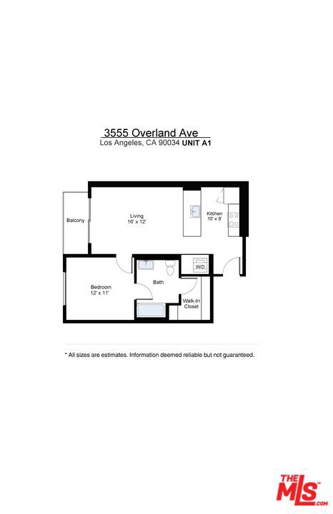 Residential Lease for rent at 3555 Overland Avenue 201, Los Angeles, Los Angeles County CA featuring 1 bed and 1 bath
