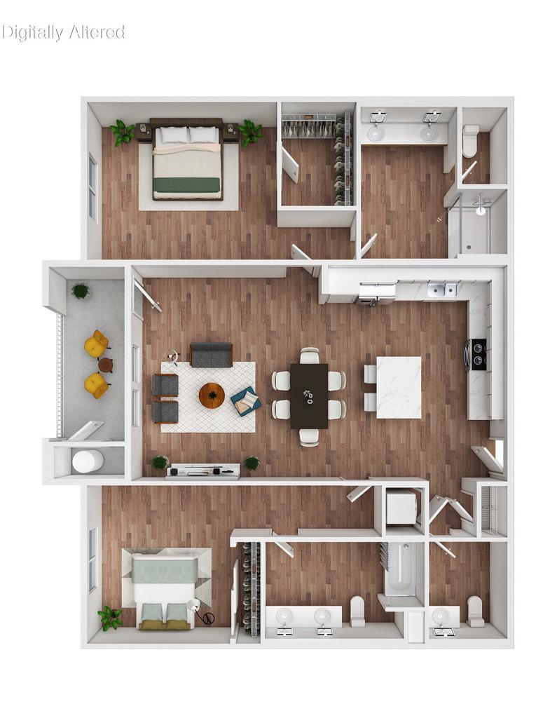 Condominium for rent at 68550 Grove Street 104, Cathedral City, CA featuring 2 beds and 3 baths