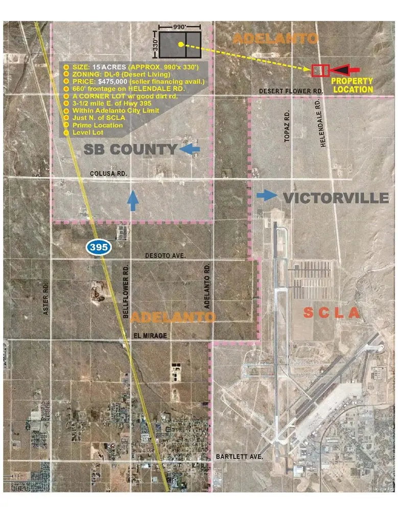 0 Helendale Rd. & Torosa-5 ac Avenue, Adelanto, CA — listing photo 1