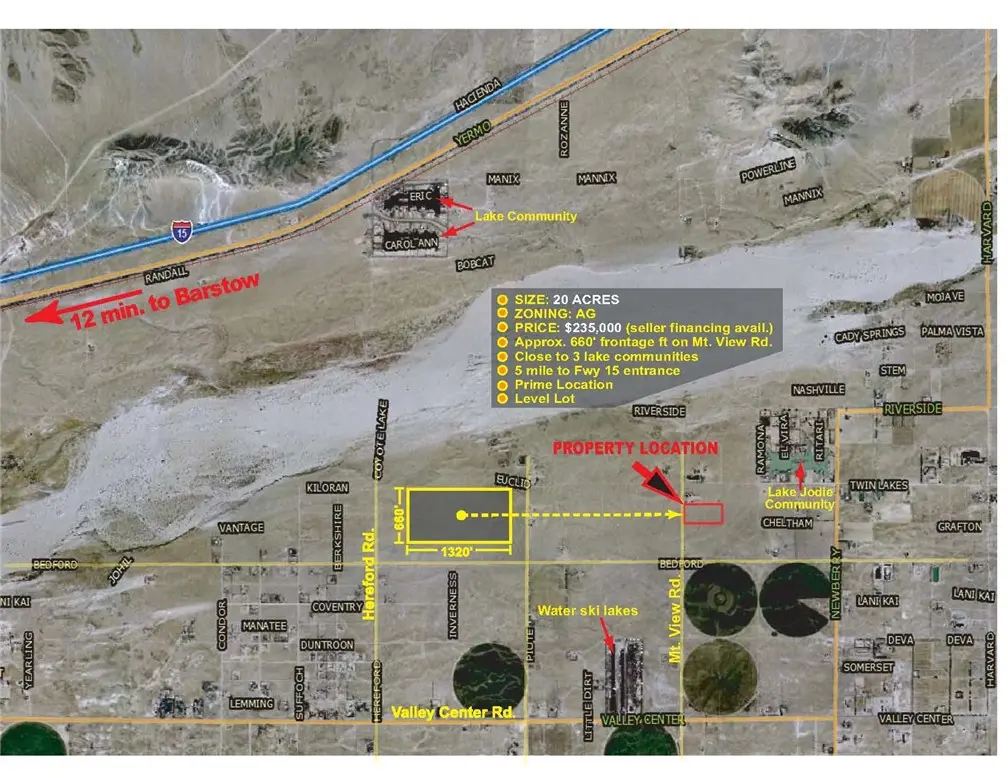 0 Twin Lakes Dr. & Mountain View Rd., Newberry Springs, CA — listing photo 1