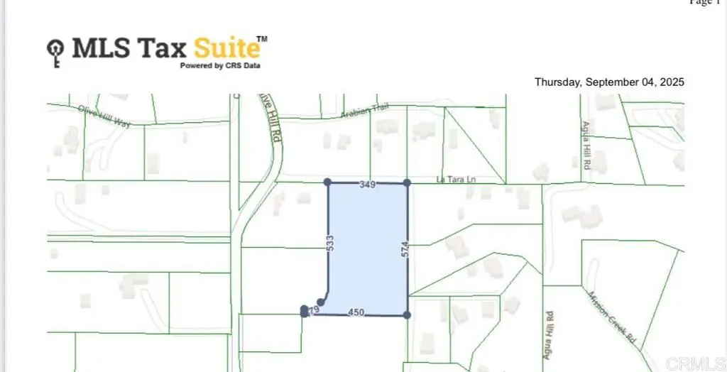 Vacant lot 65 Olive Hill Rd, Fallbrook, CA — listing photo 1