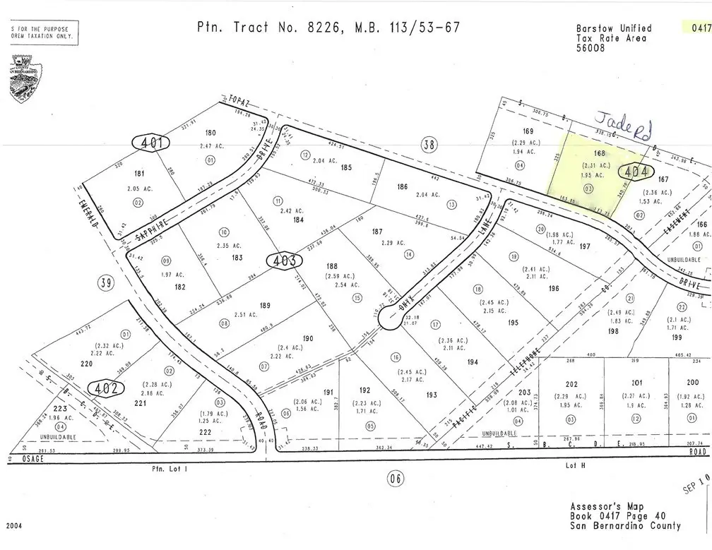 0 JADE ROAD, Barstow, CA — listing photo 1