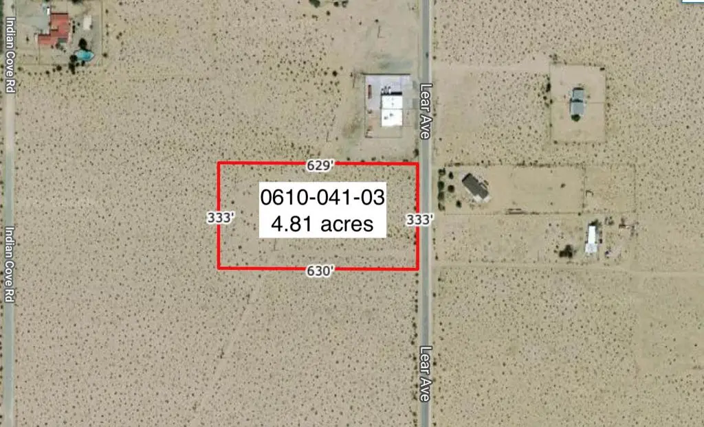 4.81 Acres On Lear Near Indian Trail, 29 Palms, CA — listing photo 1