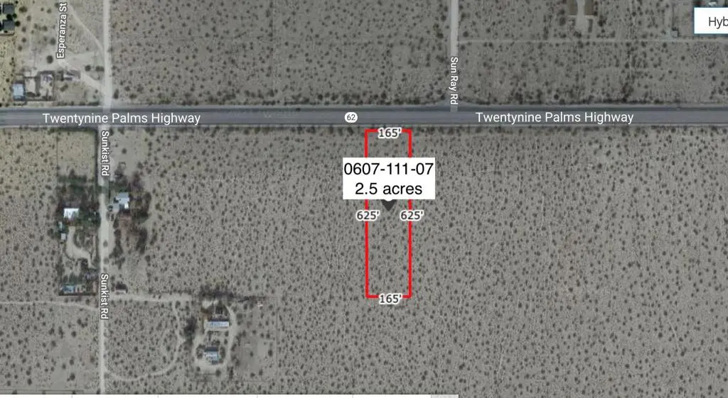 2.5 Acres On Hwy 62 Near Sunkist Highway, Joshua Tree, CA — listing photo 1