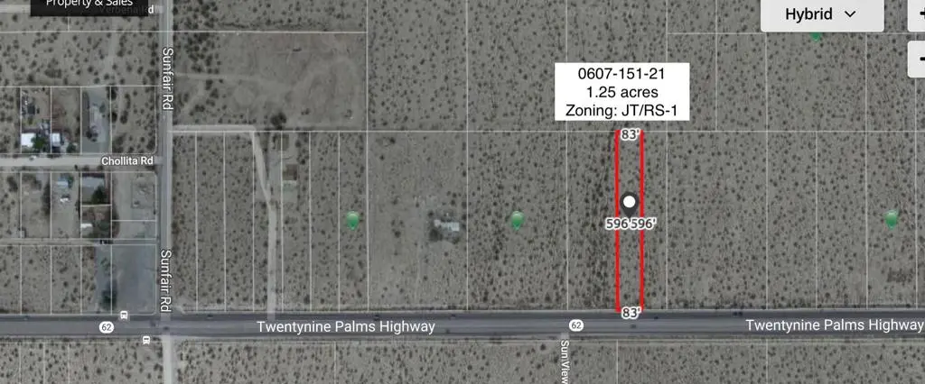 1.25 Acres Hwy 62 Near Sunfair Road, Joshua Tree, CA — listing photo 1