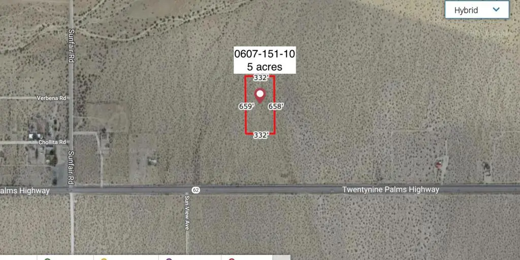 5 Acres Near Hwy 62 And Sunfair Road, Joshua Tree, CA — listing photo 1