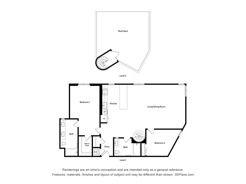 Residential Lease for rent at 3004 W Sunset Boulevard 519, Los Angeles, Los Angeles County, CA featuring 2 beds and 2 baths
