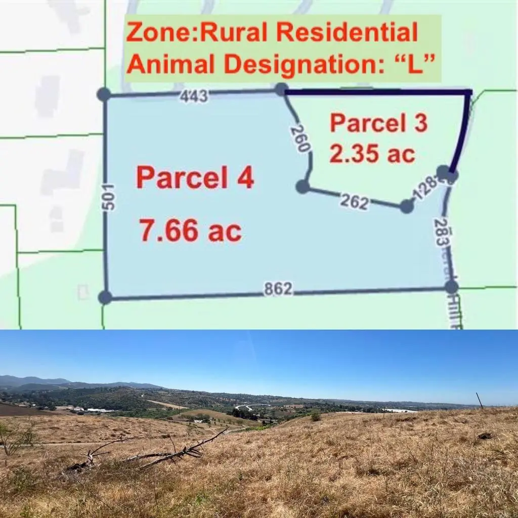 Parcel 3 & 4 Emerald Hill Road, Bonsall, CA — listing photo 1