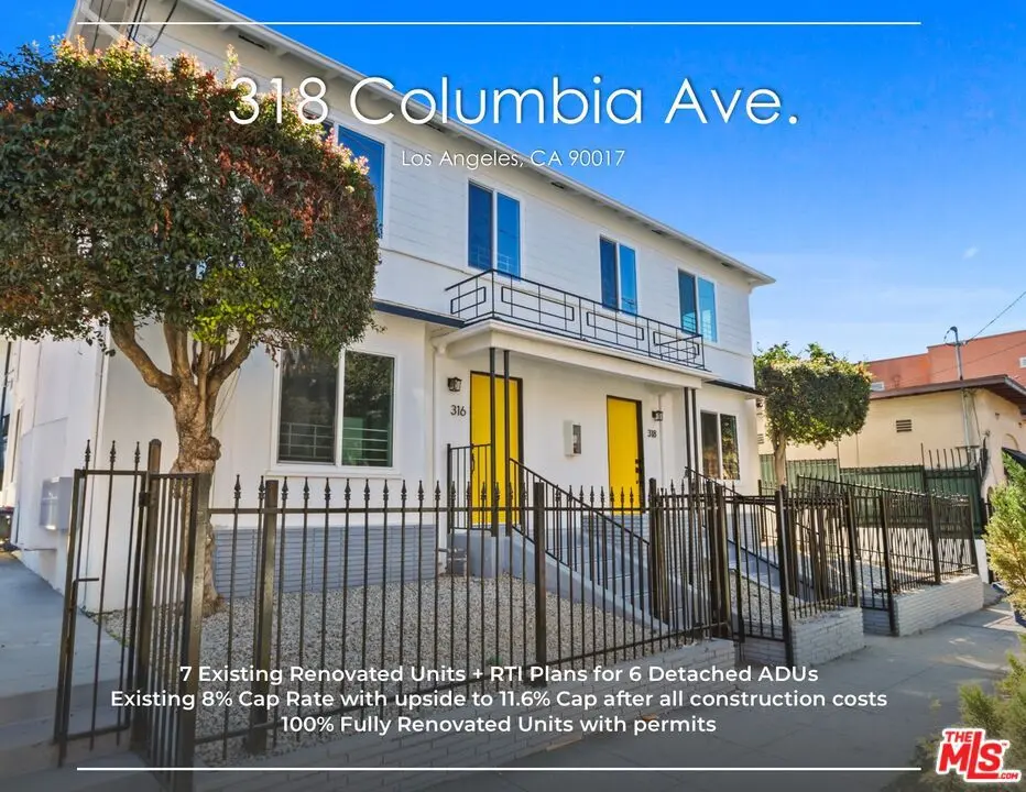 Residential Income for sale at 318 Columbia Avenue, Los Angeles, CA featuring 11 beds and 8 baths