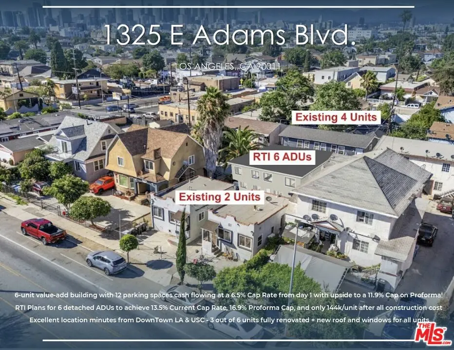 Residential Income for sale at 1325 E Adams Boulevard, Los Angeles, CA featuring 7 beds and 6 baths