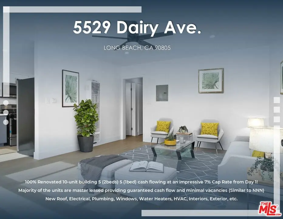 Residential Income for sale at 5529 Dairy Avenue, Long Beach, CA featuring 15 beds and 10 baths
