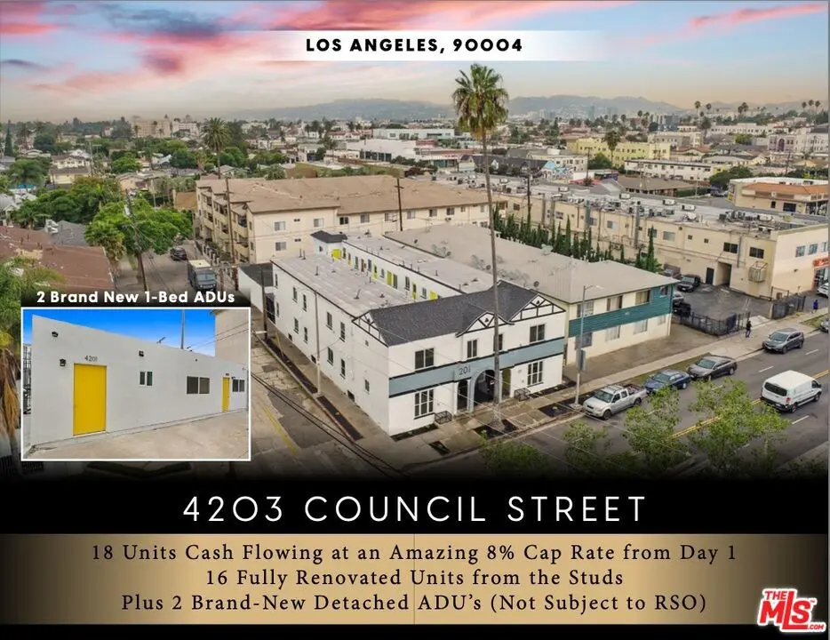 Residential Income for sale at 4203 Council Street, Los Angeles, CA featuring 18 beds and 18 baths
