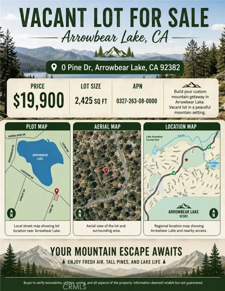 0 Pine, Arrowbear, CA — listing photo 1