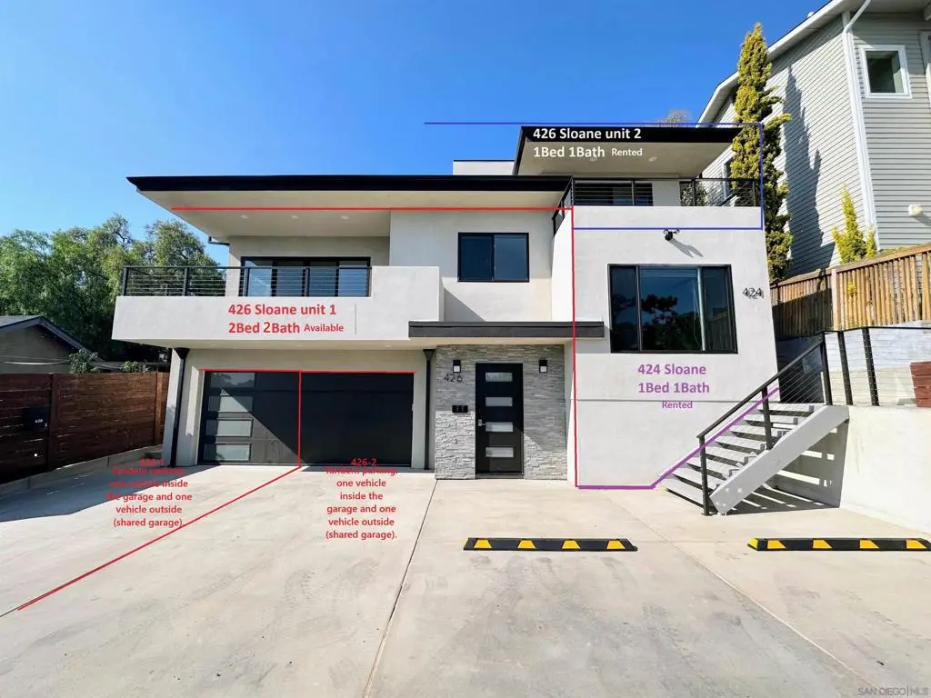 Townhouse for rent at 426 Sloane Ave, San Diego, CA featuring 2 beds and 2 baths