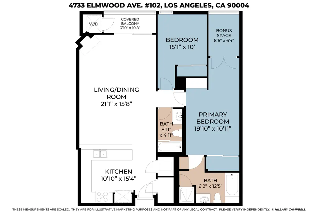 Condominium for sale at 4733 Elmwood Avenue 102, Los Angeles, CA featuring 2 beds and 2 baths