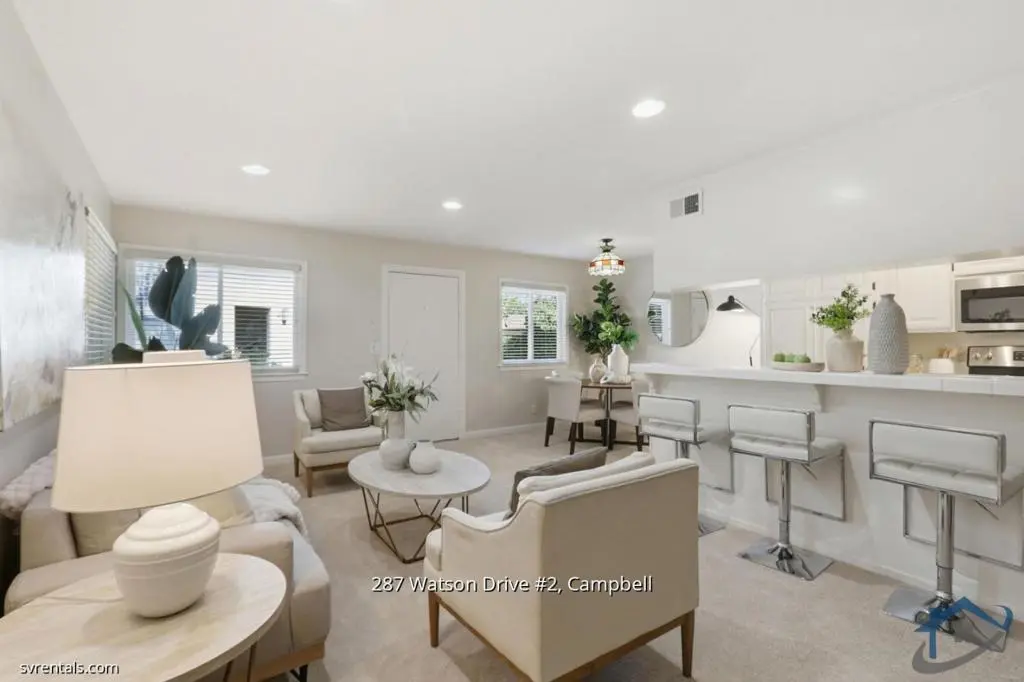 Apartment for rent at 287 Watson Drive 2, Campbell, CA featuring 2 beds and 1 bath