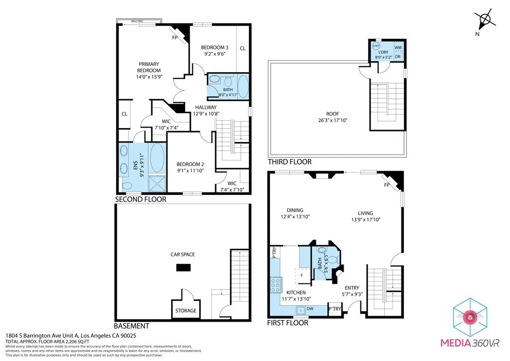 Condominium for sale at 1804 S Barrington Avenue A, Los Angeles, CA featuring 3 beds and 3 baths