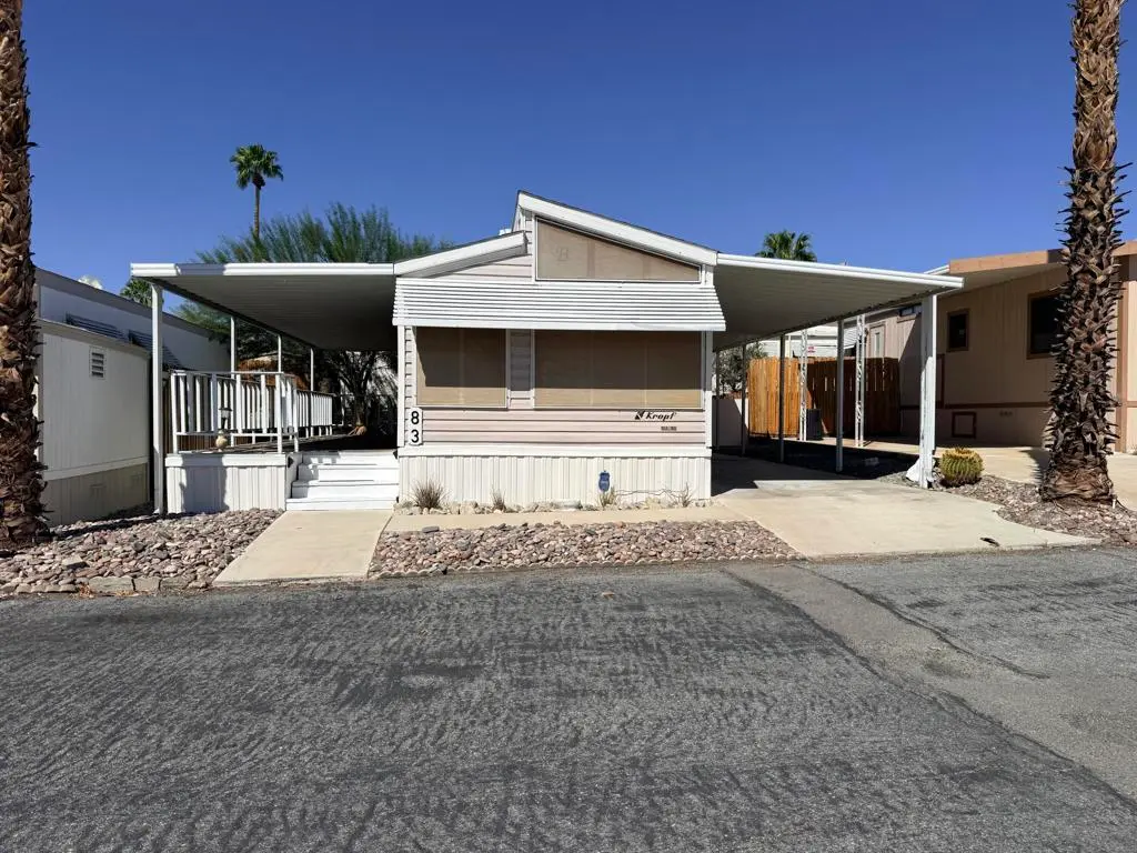 Manufactured In Park for sale at 70200 Dillon Road 83, Desert Hot Springs, CA featuring 1 bed and 1 bath