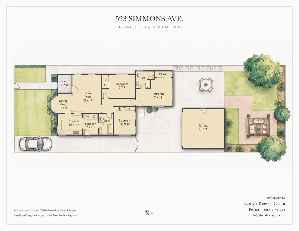 Single Family Residence for sale at 523 Simmons Avenue, Los Angeles, CA featuring 3 beds and 2 baths